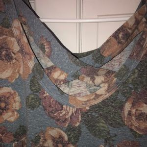 Tops - Blue floral tee Tops - Blue floral tee